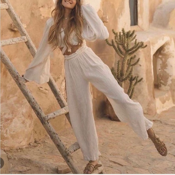 Savannah Morrow The Label Voyage Pants in Natural Size Small - Picture 3 of 10